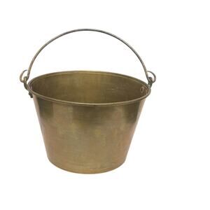 1860s Spun Brass Bucket Hayden Patent 1851 1865 1866 Waterbury Brass Hearth Pail